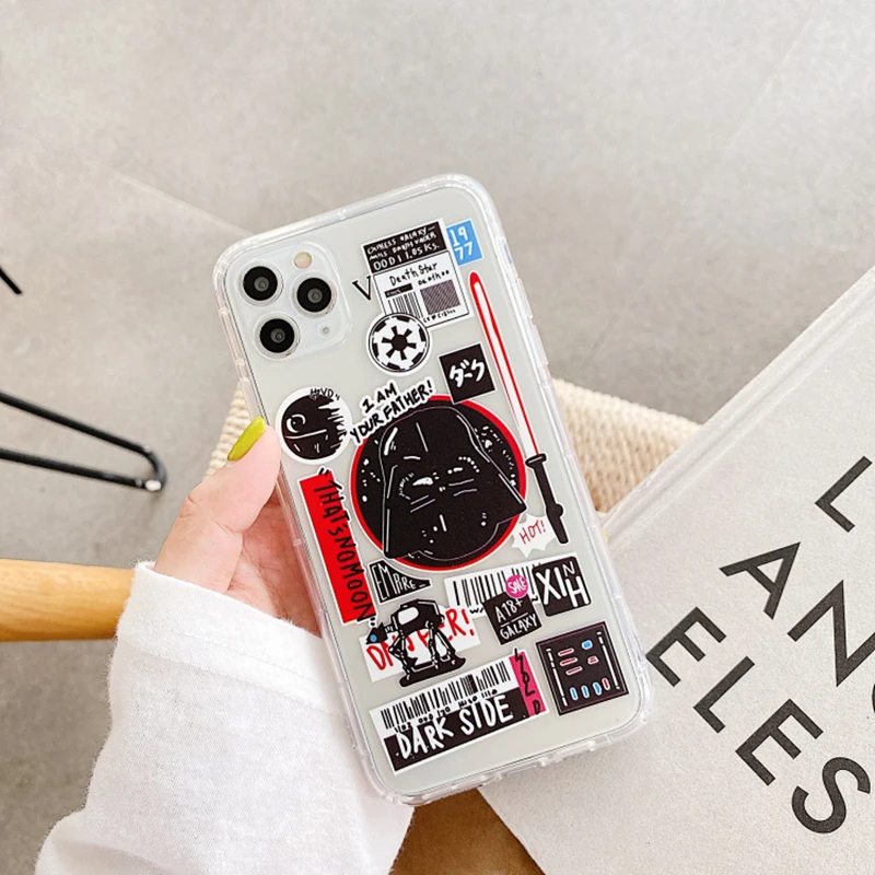 Transparent Starwars Comic Style Case For iPhone 3