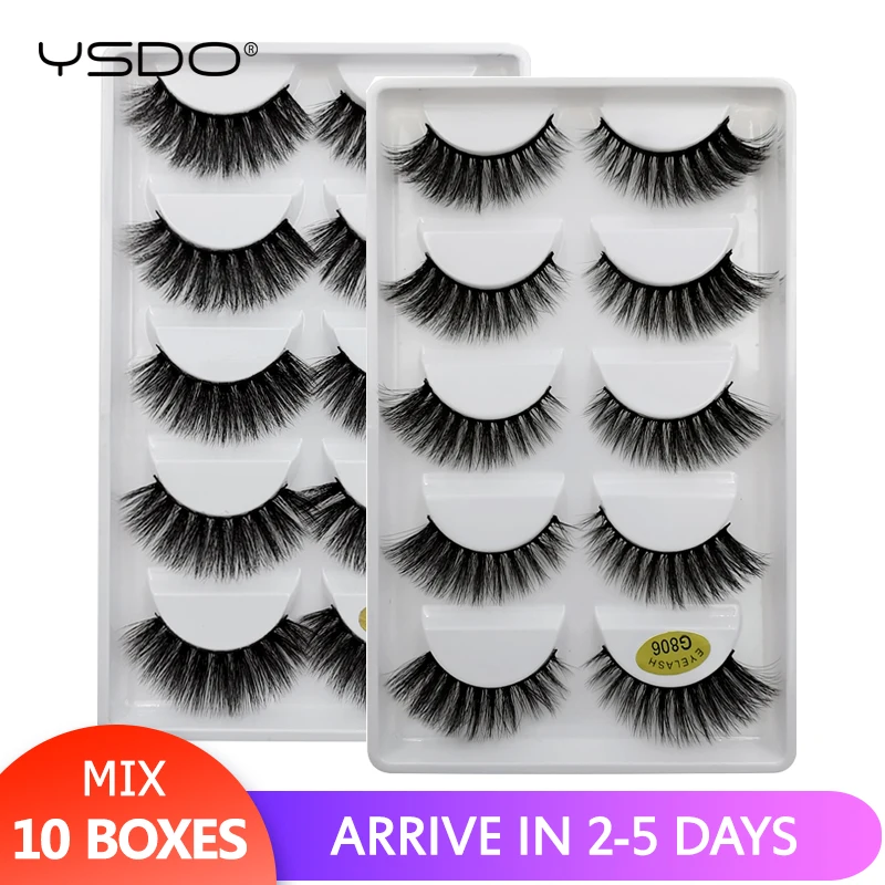 

YSDO 10 boxes mink lashes eyelash extension 3d mink eyelashes for beauty natural eyelashes cruel-free false eyelashes maquiagem