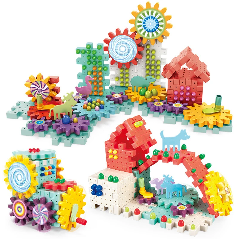 168/368 шт Большой Размеры Шестерни строительные блоки для творчества DIY Строительные конструкторных блоков, Детские кубики сборные игруши для Детский подарок