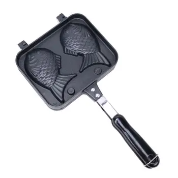

Home Japanese Non-stick Taiyaki Fish Shaped Bakeware Waffle Pan Maker 2 Molds