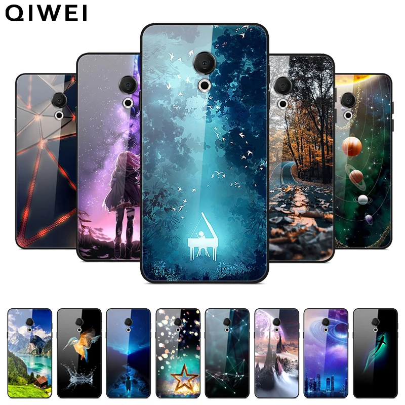 

For Meizu 15 Lite Case 5.46'' Glass Hard Back Cover For Meizu15 Lite Case 15Lite Phone Cases silicon bumper funda For Meizu M15