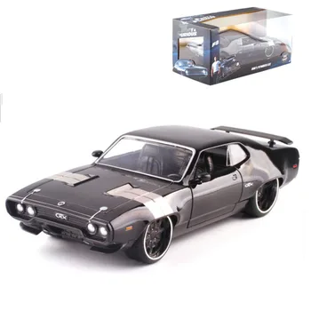 

1:24 Scale Metal Alloy Classic Car Diecast Model Fast F8 Plymouth GTX Toy Collection Furious8 Boy Adult Gift Decoration Display