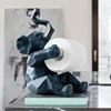 Animal statue Craft roll paper holder Table living room office restaurant hanging paper Elephant/deer figurine home decor ► Photo 2/6