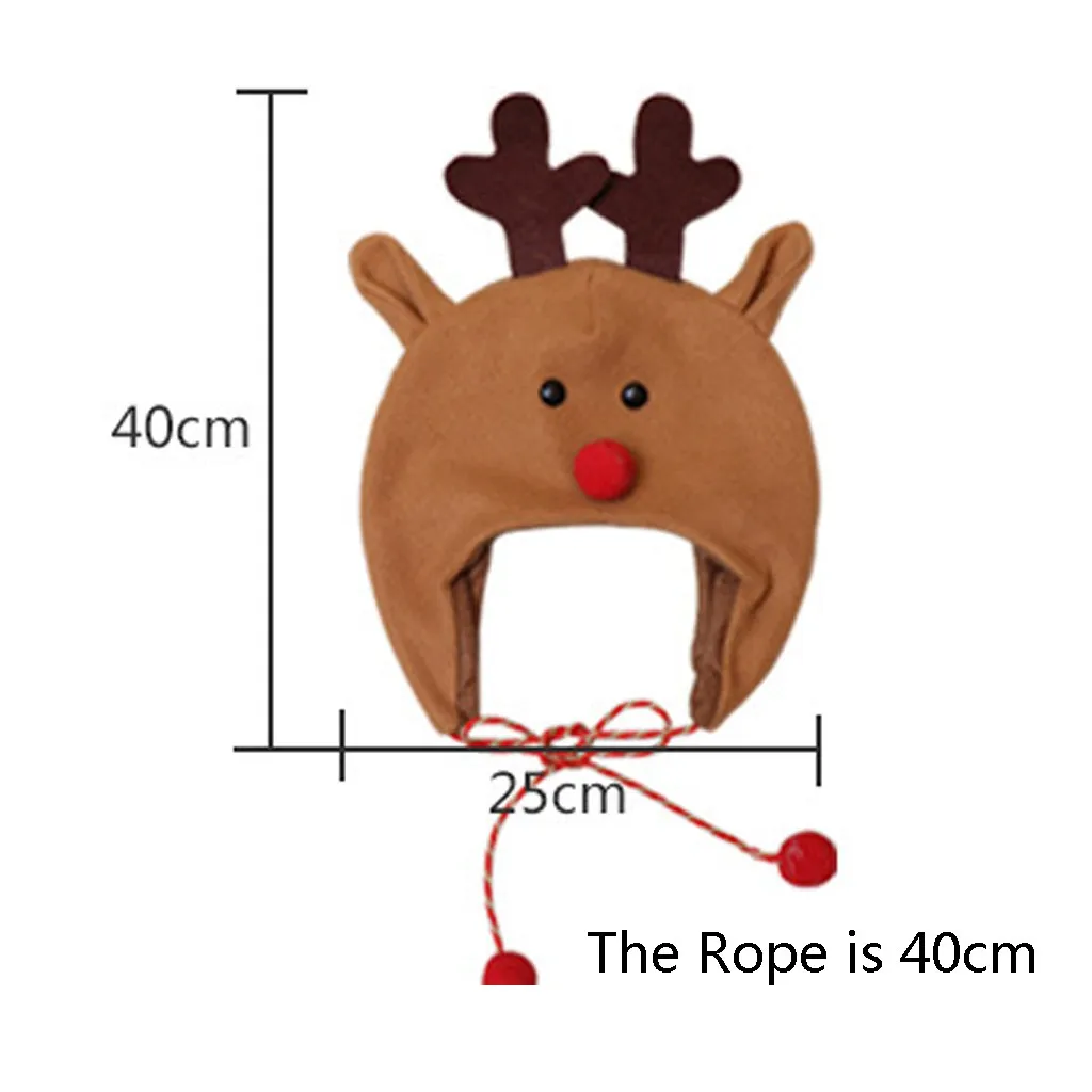Для новорожденных, для малышей, детей, зимняя cuete Санта олень Снеговик кепки головной платок Для детей одежда для сна из хлопка с рождественскими рисунками на длинной веревке из тёплые наушники Шапки