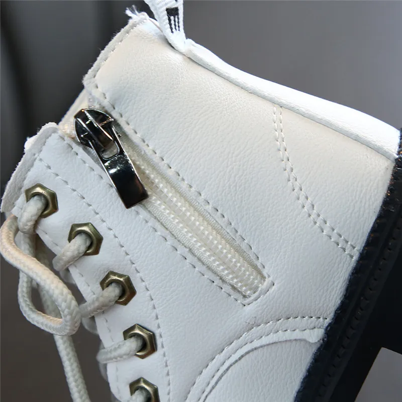 Kids Shoes girls Boys PU Leather Lace Up High Children Sneakers girl Baby Shoes Sport Autumn Winter Children Shoes K30