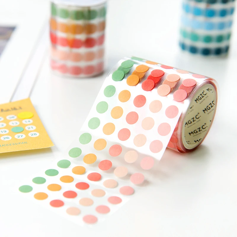 5*300cm color dots decorative adhesive washi tape masking tape DIY scrapbooking sticker label Japanese stationery Yoofun