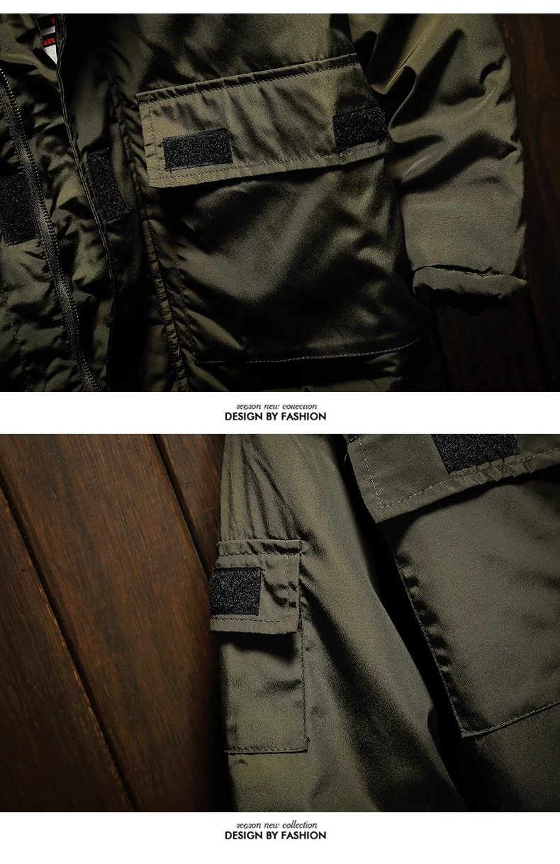Mid-length Cotton-padded Clothes Men's Thick Coat Winter New Products Warm Cotton Coat Multi-pockets Casual Workwear Cotton