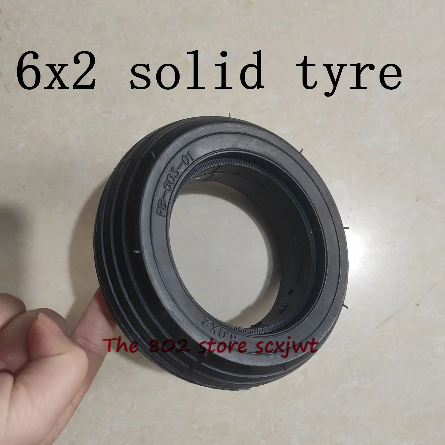 Newest 6x2 Solid Tyre 6 Inch Tubeless Tire for Electric Scooter,Wheel Chair Truck, Electric Balancing Accessory