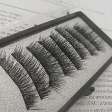 Pestañas postizas magnéticas 3D, 5 imanes, 8 Uds., duraderas, hechas a mano, de visón Artificial Natural, con pinzas