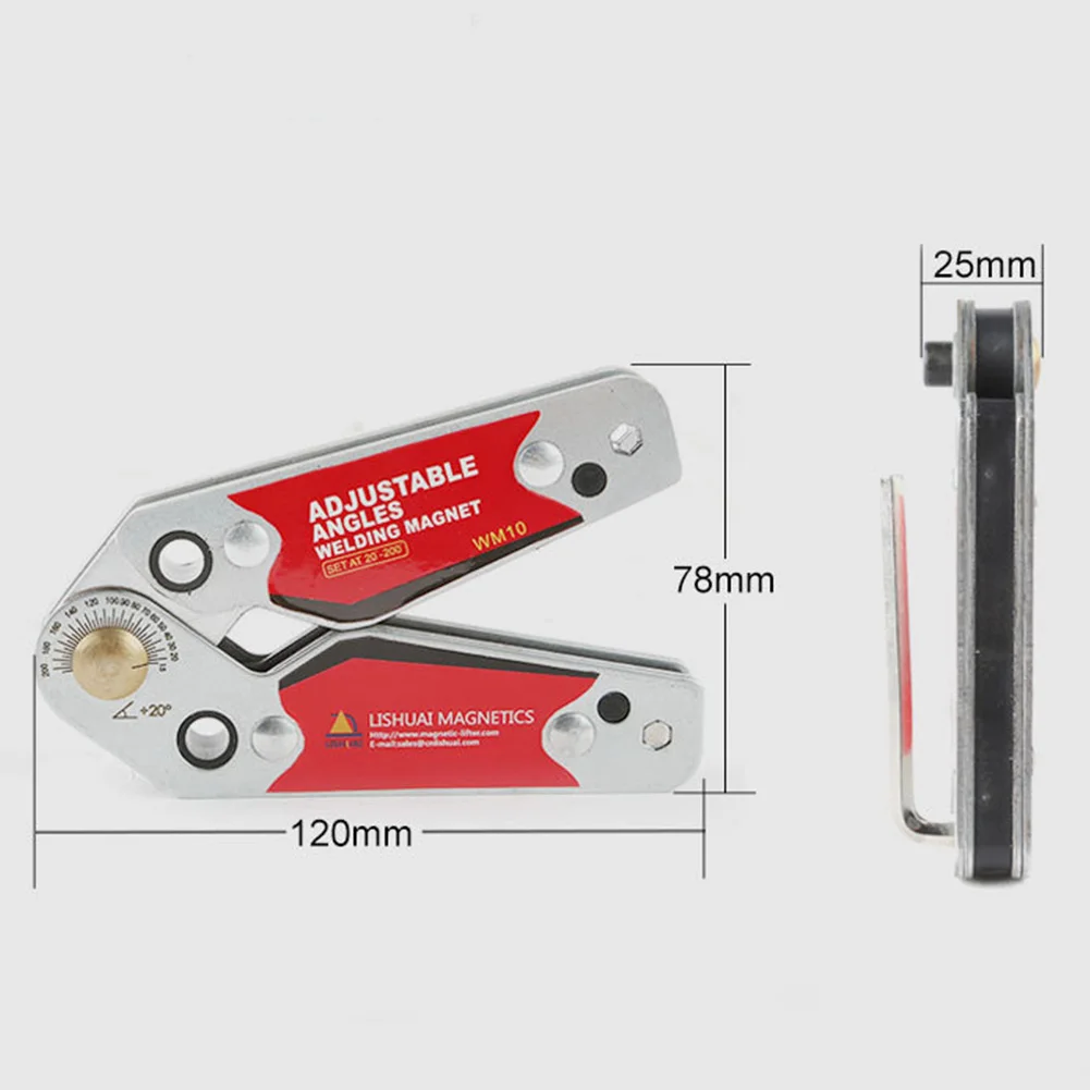 WM10 Fixture Corner Adjustable Angle Hardware Magnetic Holder Neodymium Locator Parts Hand Tools Strong Home Welding Positioner