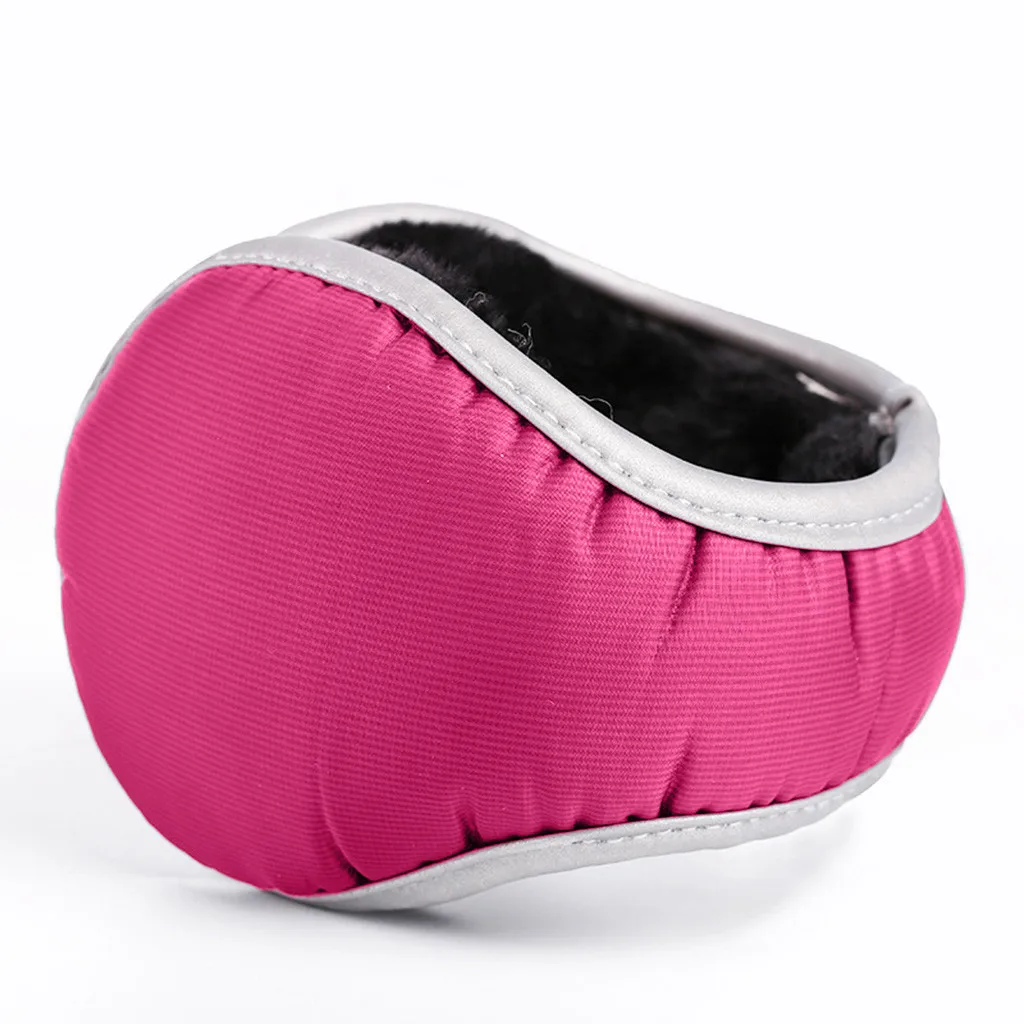 pink Складные наушники, мягкая утолщенная головная повязка, плюшевый чехол для ушей, защитный наушник для ушей унисекс, зимние теплые наушники, Nauszniki Zima - Цвет: pink