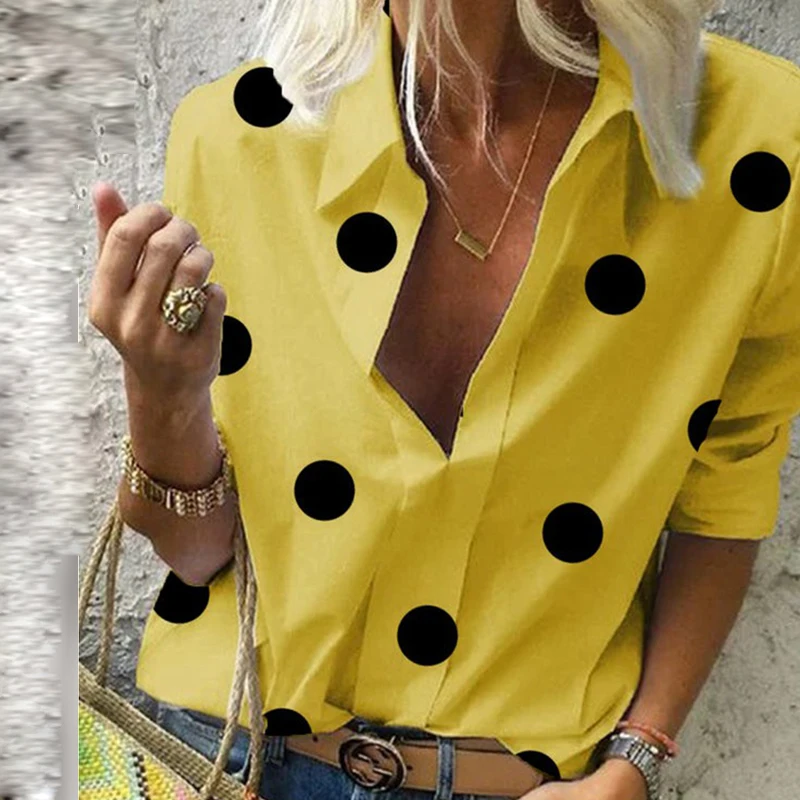 Женская блузка с принтом цепей стильная офисная длинным рукавом модель 5XL на