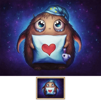 

Little Cute Heart Cry Full Square/Round Stones Animal Diamond Embroidery Diamond Painting Rhinestone Picture Cross Stitch