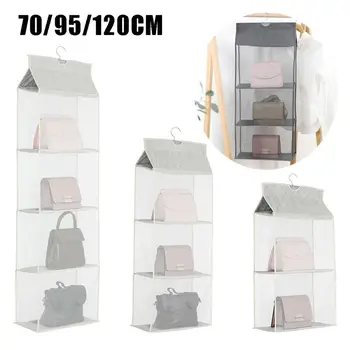 

Hanging Purse Organizer Nonwoven Handbag Organizer Clear Mesh Vinyl Pockets