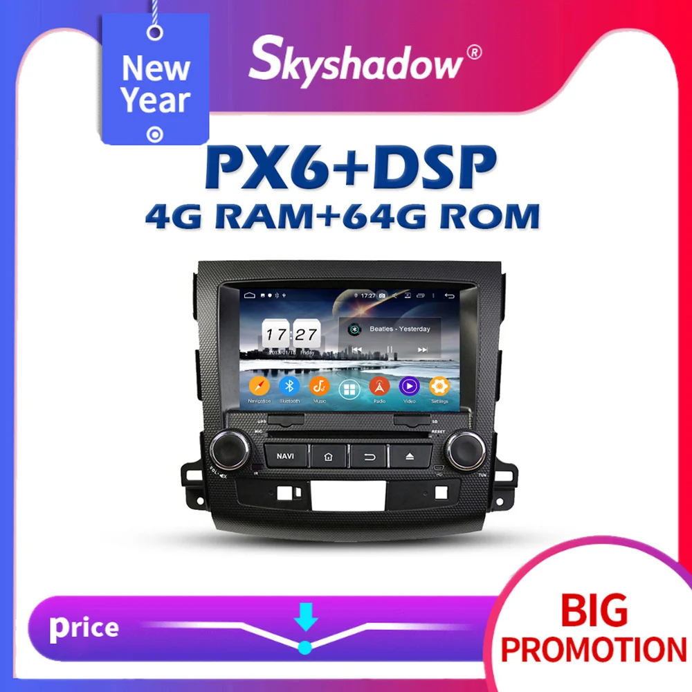 PX6 автомобильный dvd плеер DSP Android 10 0 4G + 64G GPS карта RDS радио wifi Bluetooth 5 для MITSUBISHI Outlander