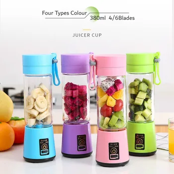 

Portable Blender Electric Fruit Juicer Cup Mini Hand Mixer USB Rechargeable Smoothie Maker Small Blender Machine Blender Bottle