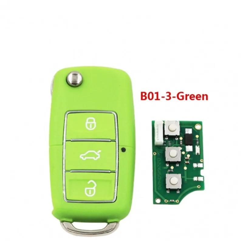 

KEYDIY B01 3 Button LUXURY BLACK/GREEN B Series KD Remote Control Car Key For KD900/MINI/KD-X2 Programmer Tools 5Pcs/Lot