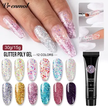 

Vrenmol 15g Acrylic Colors Polygel Finger Extension Gel Nail Polish Soak Off UV Camouflage Builder Gel Nail Art Gel Varnish