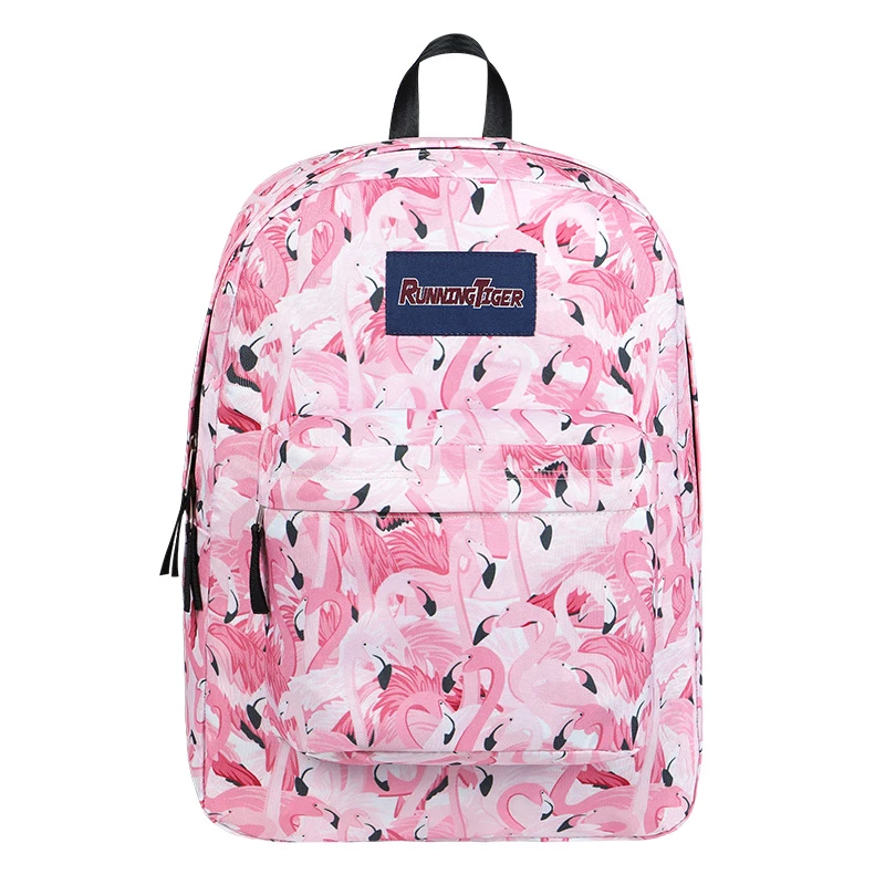 

Woman's Backpack School Bag for Teenage Girls Pink Flamingo Mochila Feminina Mujer Female Laptop Bagpack Travel Back Pack Ladies