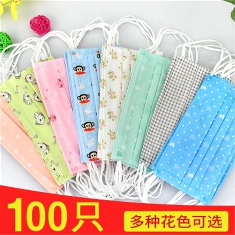 

Summer disposable mask dust - proof female thin type sun block breathable printing Korean version of goddess lovely color charac