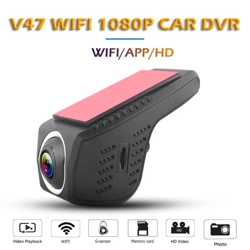 Прочная Автомобильная dvr камера нежного дизайна V47 WiFi Автомобильная dvr камера FHD 1080p объектив 170 градусов Dashcam цифровой видеорегистратор