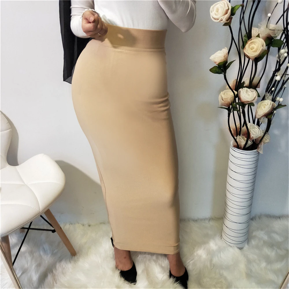 Falda larga de cintura alta para Mujer, de tubo, Moda coreana - AliExpress Ropa de mujer