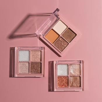

New 4 Colors Matte Glitter Eye Shadow Palette Pearlescent Pigment Eye Shadow Palette Long Lasting Waterproof Eyeshadow Makeup