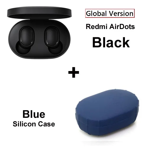 Xiaomi Redmi Xiaomi беспроводные наушники Голосовое управление Bluetooth 5,0 шумоподавление управление - Цвет: global add blue case