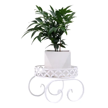 

Balcony Living Room Flower Pot Scindapsus Aureus Round Iron Art Garden Plant Stand Succulent Display Support Rack Holder