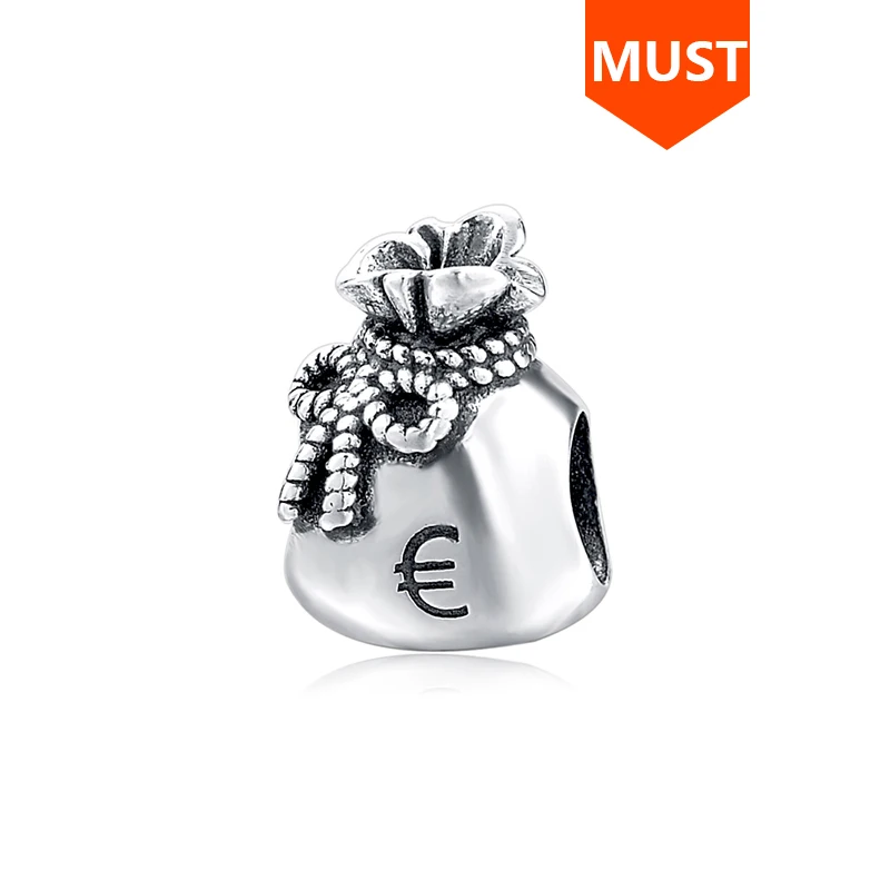 

SG New 925 Sterling Silver Euro Purse Charm Fit Original Pandora Bracelet Authentic Same Jewelry 2017 New Year Gifts SG03908