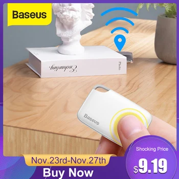 

Baseus Smart GPS Tracker for Kid&Pet, Mini Anti Lost Alarm, Bluetooth Wallet Car Key Finder, Children Dog Cat Locator 3V 3.3mAh