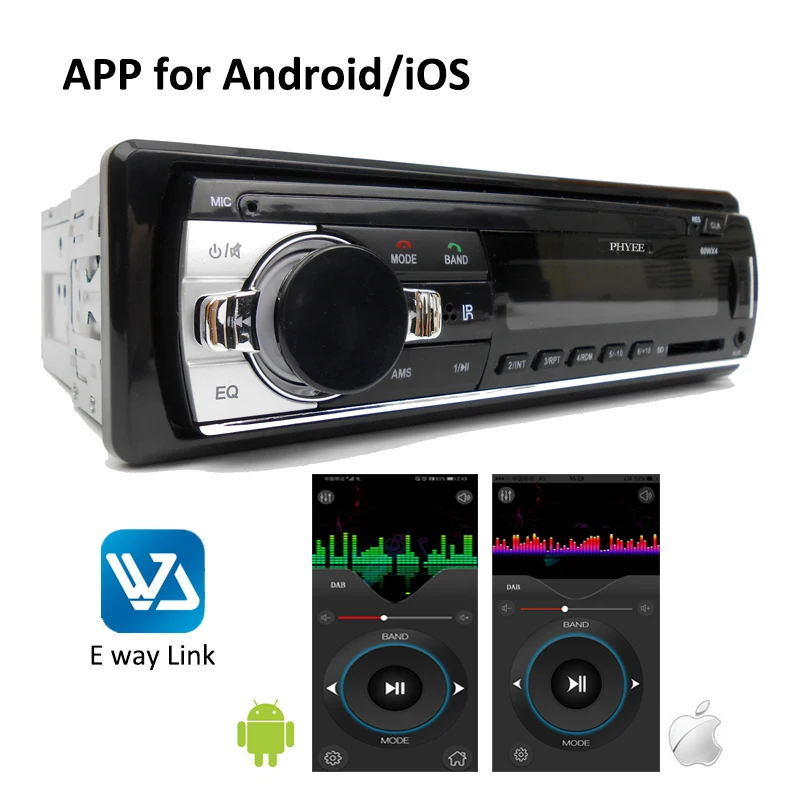 1 Din Автомагнитола DAB Plus RDS Bluetooth A2DP FM AM MP3 USB SD Aux APP Управление аудиосистемой