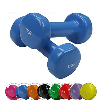 

Factory Direct Selling pvc pvc Coated Dumbbell Women's Small Dumbbell Flat Aerobics Dumbbell Gym