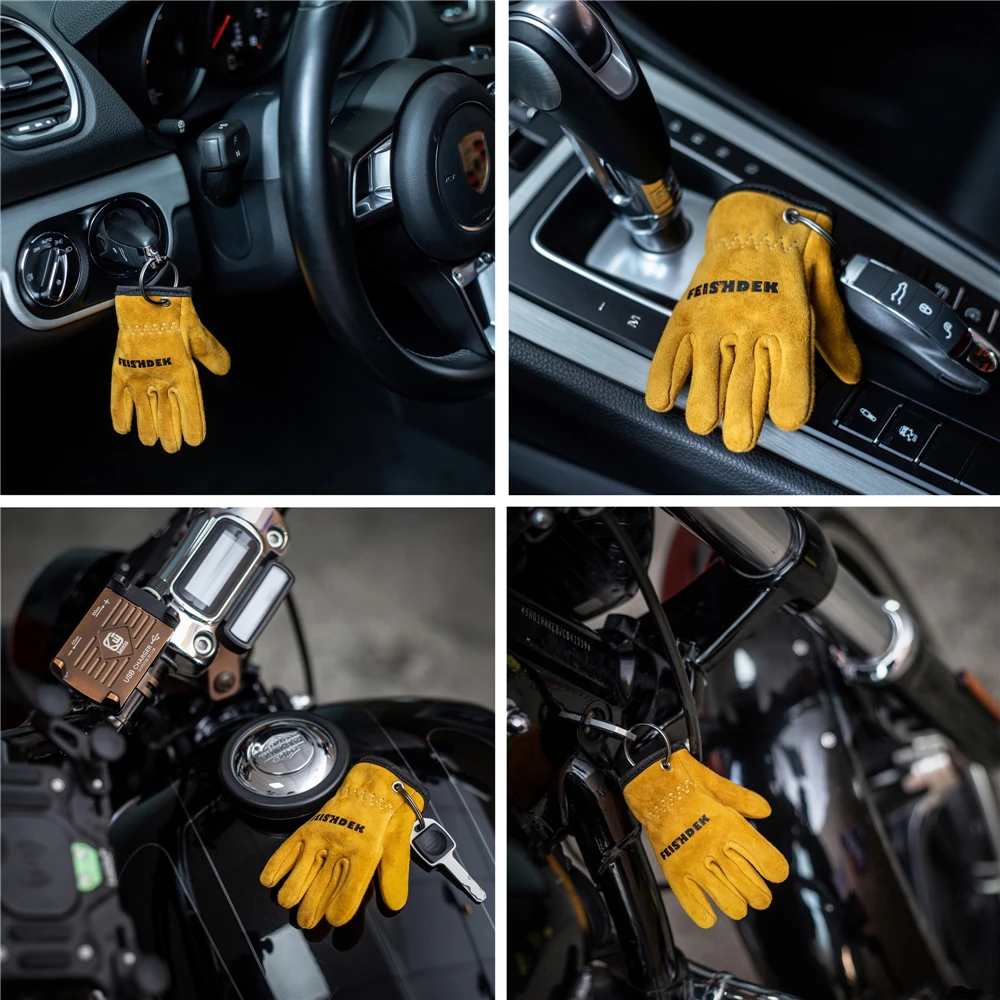 Car Keychain Leather Suede Fashion Key Ring Men Women Luxury Charm Key Holder Souvenirs Gift Cute Accessories Moto Key Chain - Image 2