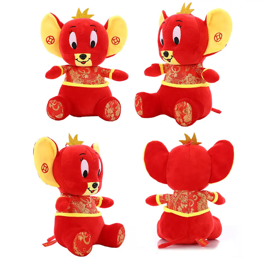 

2020 rat Year Stuffed Plush Toys New year Kawaii toy high quality Plush Mouse in Tang suit Soft Chinese new year Gift for kids