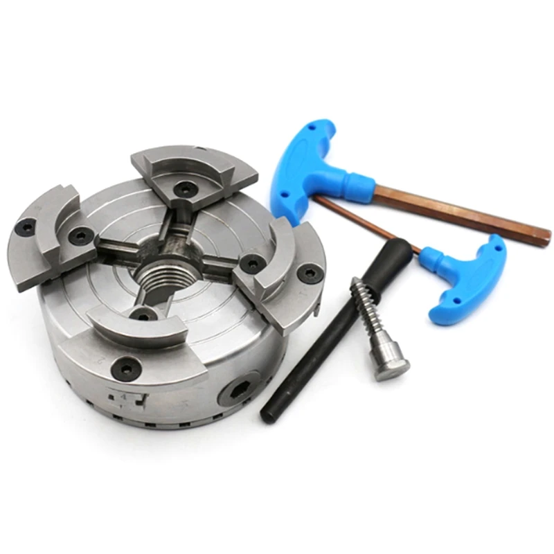 

4Inch Self-Centering 4 Jaws Wood Lathe Chuck Woodworking Scroll Chuck