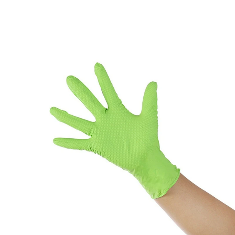 100 шт./кор. износостойкая прочная одноразовые перчатки резиновые Еда медицинский хозяйственные перчатки для уборки Анти-статический Нескользящие перчатки - Цвет: GR-L