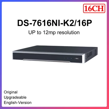 

Original hikvision NVR english version 16ch PoE Plug & Play DS-7616NI-K2/16P 4K With 2 SATA interfaces DS-7608NI-K2/8P 8ch poe