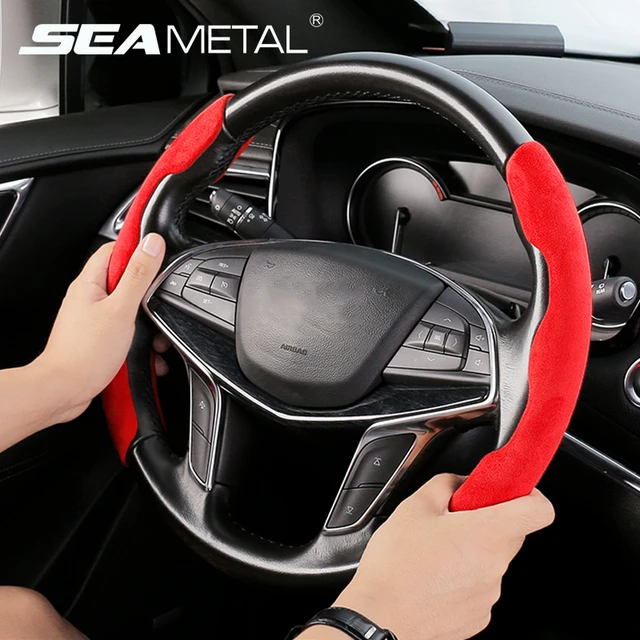 Housse de Protection de volant de voiture en cuir tressé, pièces  intérieures de voiture, couverture universelle anti-rayures et antidérapante  - AliExpress