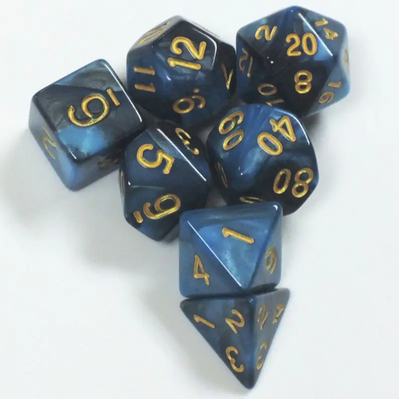 7 Shapes Dice Fillet Square Triangle Dice Mold Dice Digital Game Silicone Mould