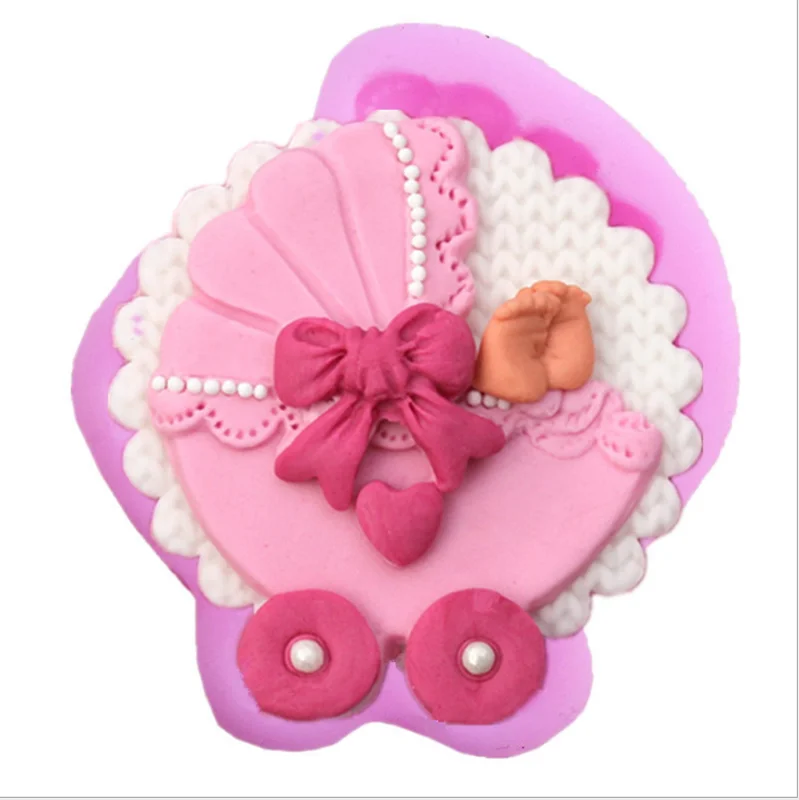 Силиконовая Форма Sugarcraft для детской каретки галстук бабочка форма помадки