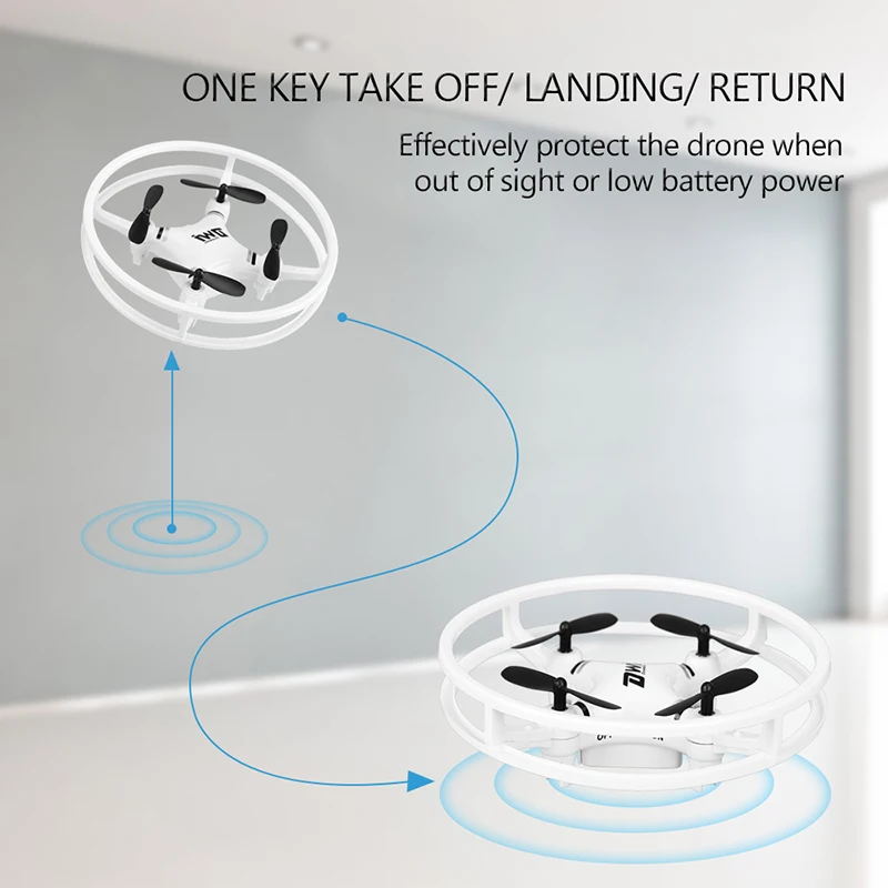 Мини-Дрон ударопрочный Радиоуправляемый квадрокоптер один ключ взлет посадка Радиоуправляемый вертолет игрушечные дроны подарок для детей начинающих детей