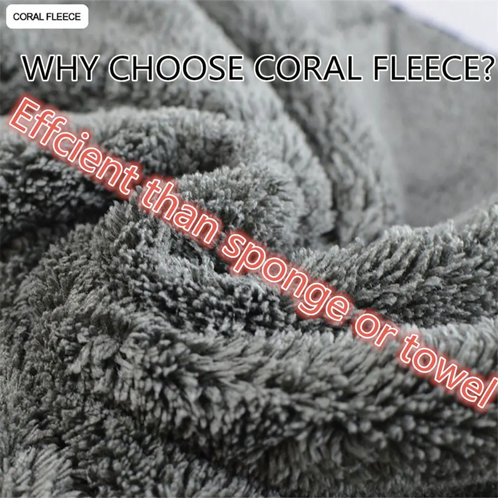 Coral Fleece Fluffy Car Washing Gloves Auto Wash Gloves Microfiber Tool Cleaning Thick Car Wash Glove Mitten Motorcycle Soft
