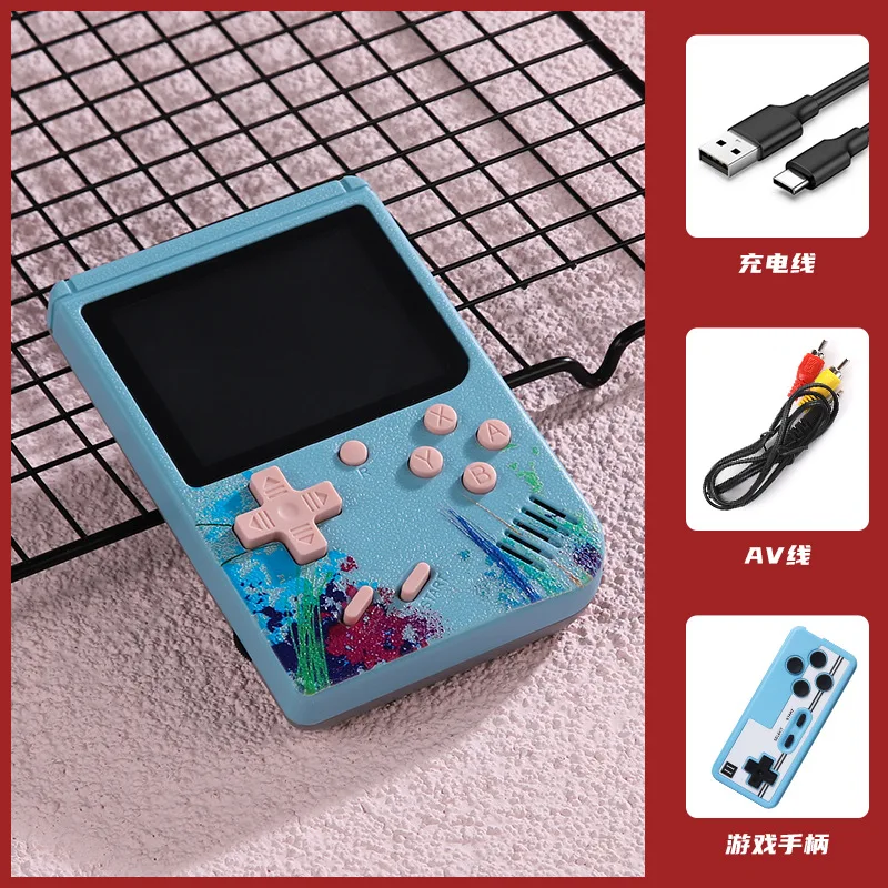 800 Retro Console Double Handheld Game Player Battery 3.0 Inch LCD Built-in 400 Video Games Gift for Kids Classic Videoconsolas 
