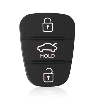 

3 Button Remote Key Fob Case Rubber Pad for Hyundai I10 I20 I30 IX35 for Kia K2 K5 Rio Sportage Flip Key Car Accessories