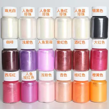

36pc Mermaid Pearlescent Powder Dropping Glue Resin Natural Mica Mineral Powder