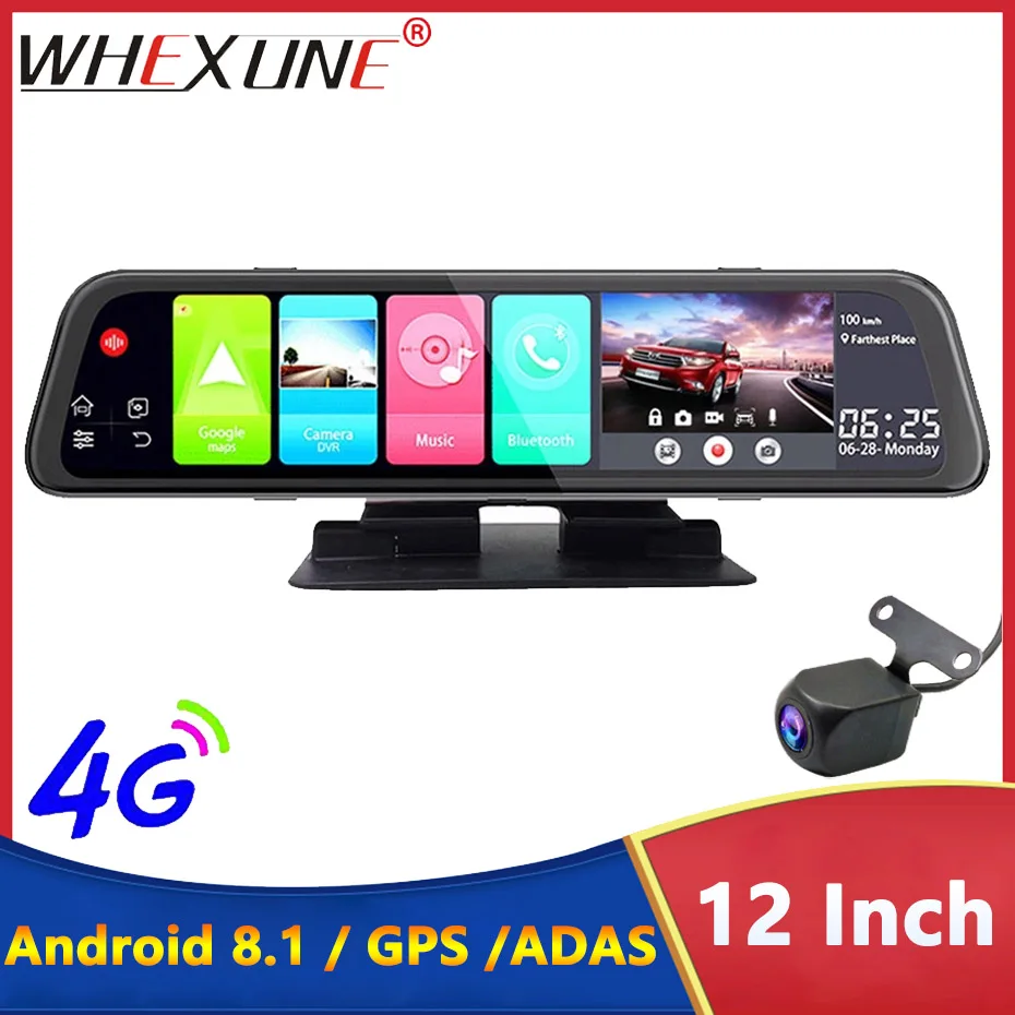 WHEXUNE 12 &quotIPS приборной панели автомобиля Android 8 1 2 ГБ + 32 ADAS камера 4G GPS