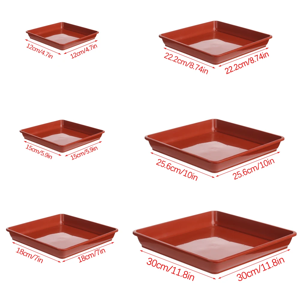 Plant Saucer 1Pcs Plastic Square Durable Flower Pot Indoor Outdoor Drip Trays Plastic Tray Saucers Plant Saucer