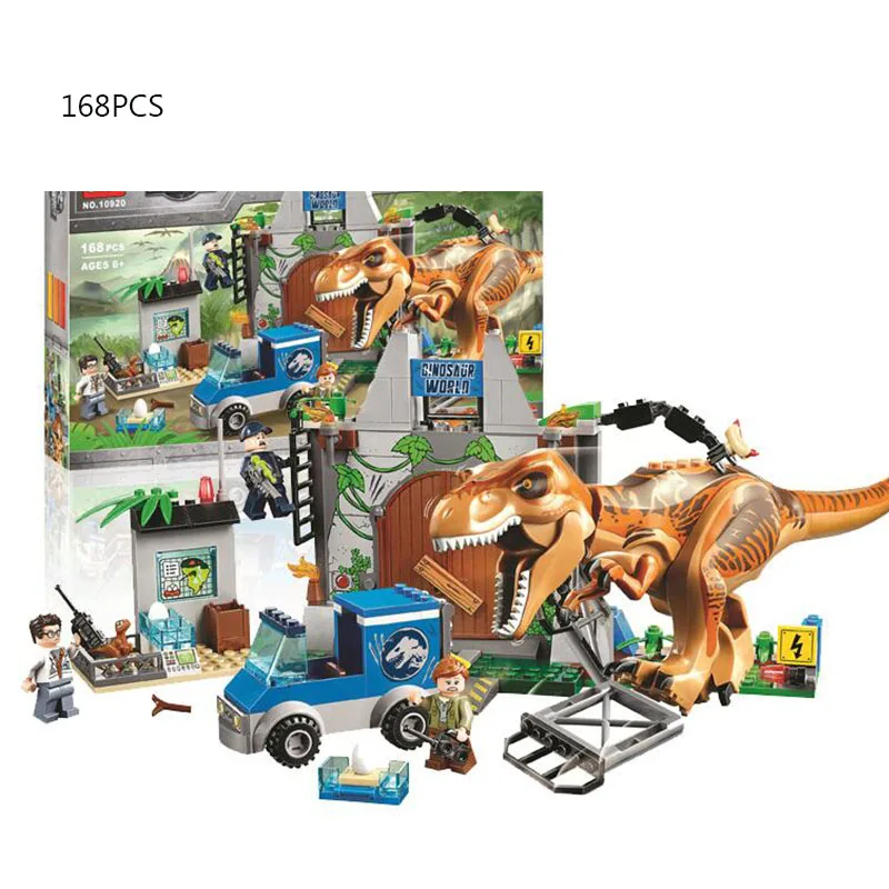 Jurassic Tyrannosaurus Indominus Rex Indoraptor World Park 2 строительные блоки фигурки динозавров игрушки совместимы с - Цвет: Зеленый
