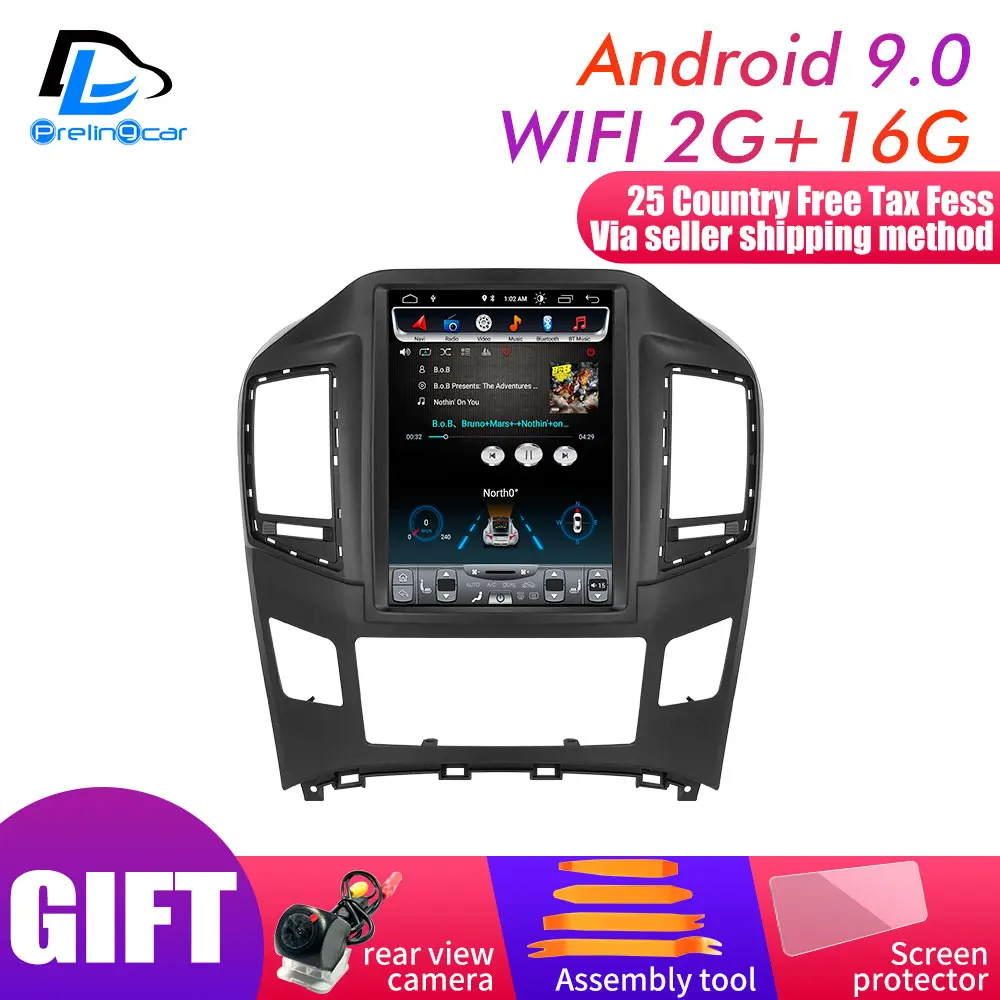 WIFI 2G16G An9.0 Android 9,0 2G ram 4G global Lte Автомобильный gps мультимедийный стерео радио плеер для hyundai H1 вертикальный плеер навигационная система - Цвет: WIFI 2G16G An9.0